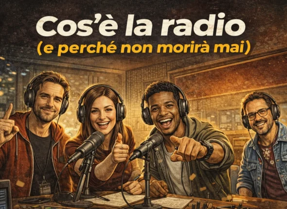 cos'è la radio e perché non morirà mai studio radio speaker microfono fumetto